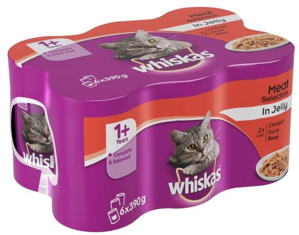 WHISKAS Whiskas Can Meat Selection 6x390g
