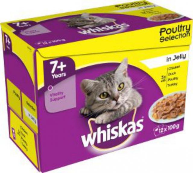 WHISKAS Whiskas 7+ Years Poultry Selection Pouch In Jelly 12 x 100g