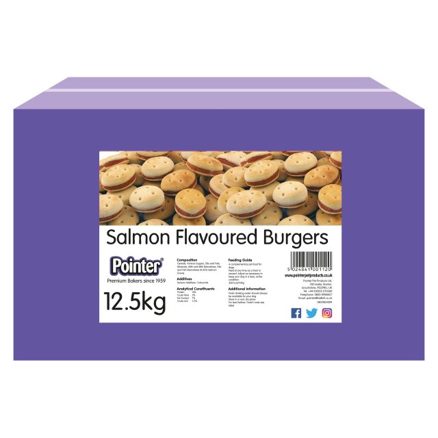 POINTER Pointer Salmon Flavoured Burgers 12.5kg