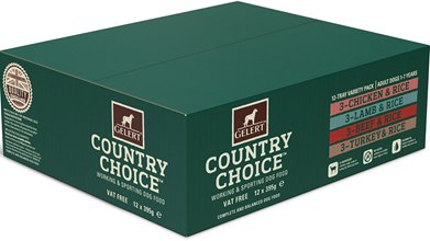GELERT Country Choice Dog Variety Pack 12 x 395g
