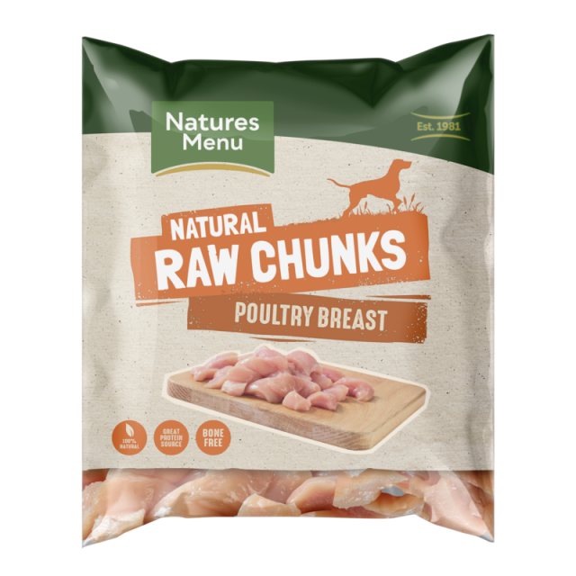 NATMENU Natures Menu Raw Poultry Breast Chunks 1kg