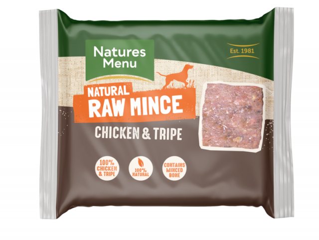 Natures Menu Raw Chicken & Tripe Mince 400g