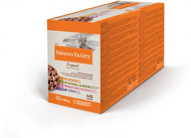N/VARIET Nature's Variety Adult Cat Multipack Pouches 12x70g