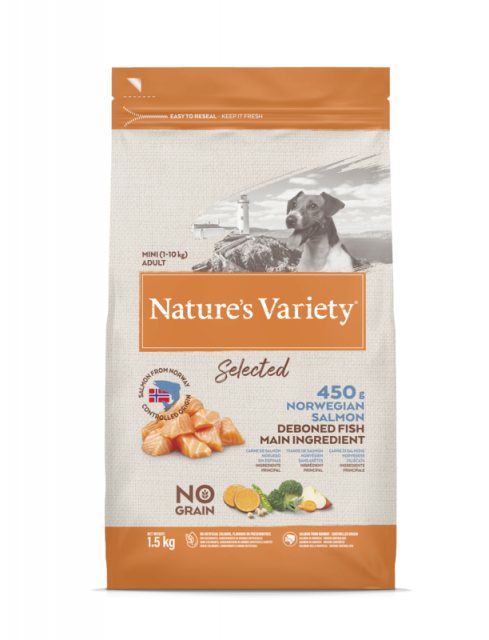 N/VARIET Nature's Variety Grain Free Mini Adult Salmon 1.5kg