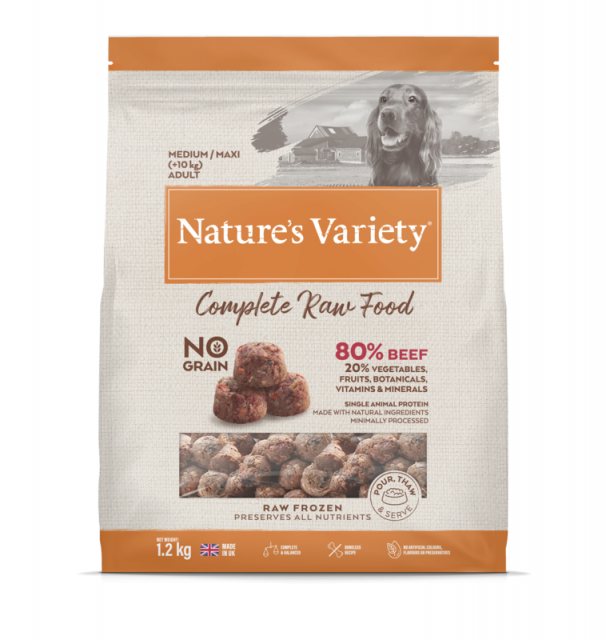N/VARIET Nature's Variety Complete Raw Food No Grain Beef 1.2kg