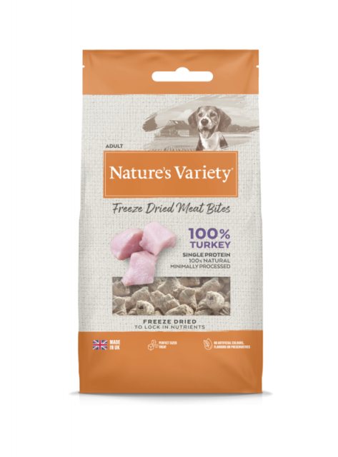 N/VARIET Nature's Variety Freeze Dried Turkey Bites 20g