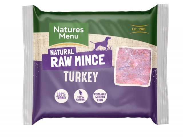 Natures Menu Raw Turkey Mince 400g