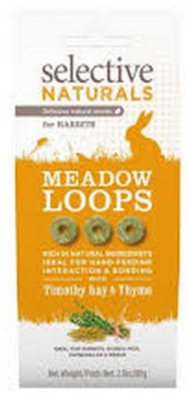 Selective Naturals Meadow Loops for Rabbits With Timothy Hay