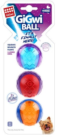 GiGwi Ball With Squeaker Small 3 Pack