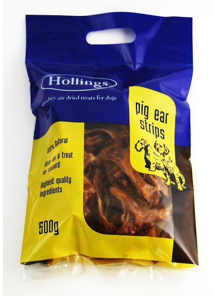 HOLLINGS Hollings Pig Ear Strips 500g