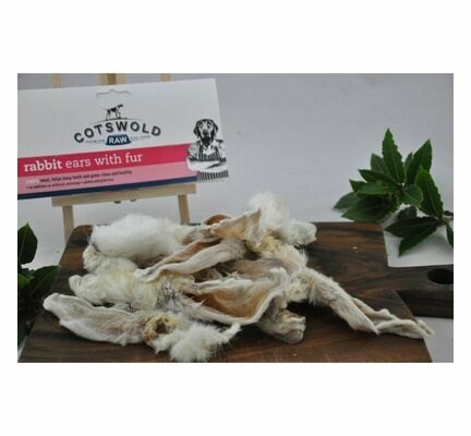 Cotswold Raw Rabbit Ear With Fur 100g