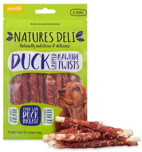 Natures Deli Duck Wrapped Rawhide Twists 120g