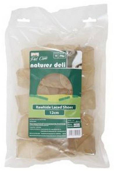 Natures Deli Rawhide Shoe Laced 10 Pack