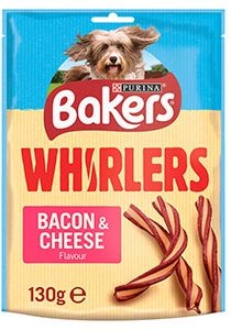 BAKERS Bakers Whirlers Bacon and Cheese Dog Treats 130g
