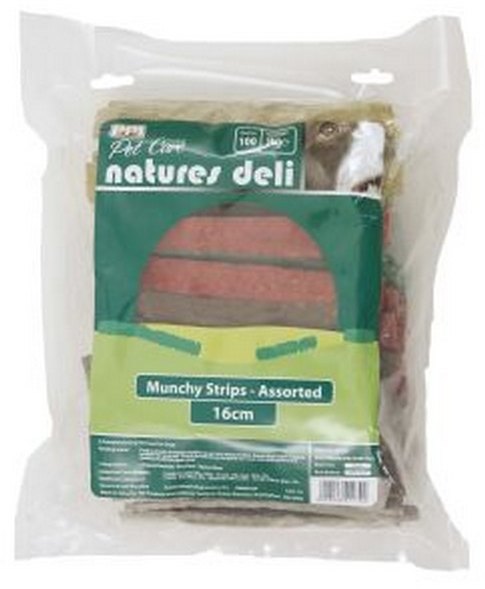 MUNCHY Natures Deli Rawhide Munchy Strip 100 Pack