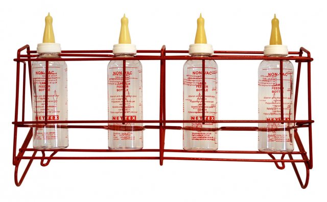 Nettex Bottle Rack With 4 Bottles & Teats For Lambs/Kids