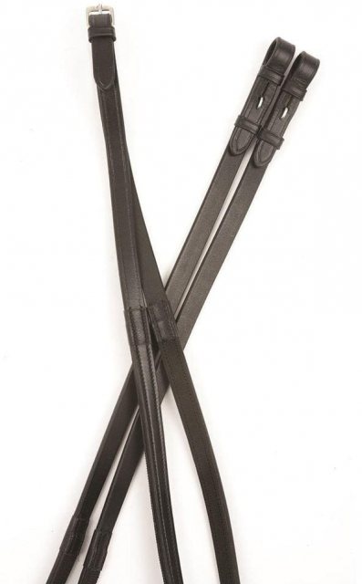 Kincade One Sided Rubber Reins Black 54"