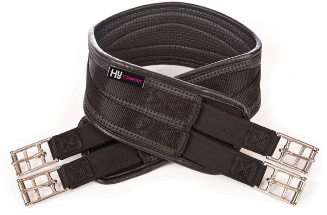 Hy Equestrian Elasticated Waffle Girth Black