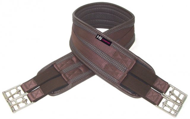 Hy Equestrian Elasticated Waffle Girth Brown