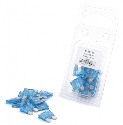 Sparex Fuse Blade 15 Amp 10 Pack Blue