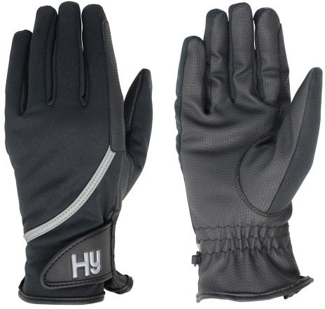 HY Equestrian Hy Equestrian Softshell Riding Gloves Black