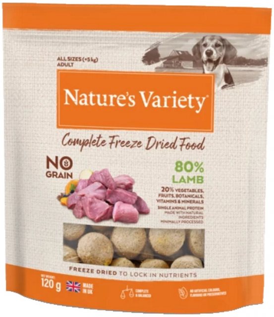 N/VARIET Nature's Variety Grain Free Freeze Dried Lamb 120g