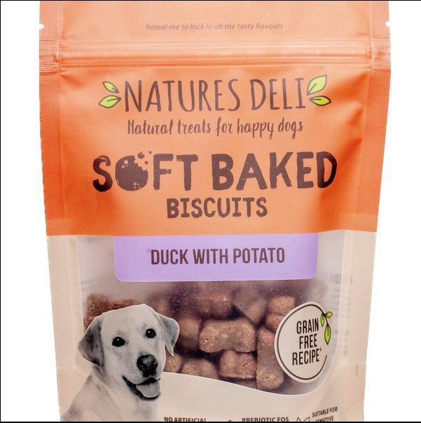 Natures Deli Soft Baked Biscuits Duck & Potato 100g