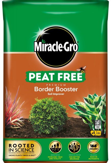MIRACLE Miracle Gro Peat Free Border Booster Soil Improver 40L