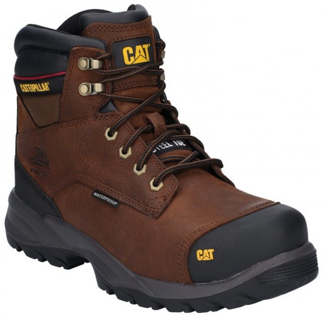 CAT CAT Spiro Lace Up Waterproof Safety Boots Brown