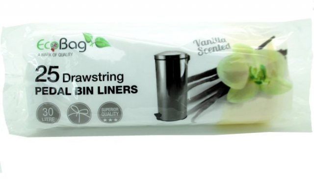 Eco Drawstring Vanilla Bin Liners 50L 15 Pack