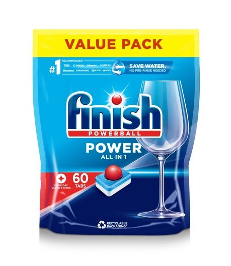 Finish All-In-One Dishwasher Tablets 60 Pack