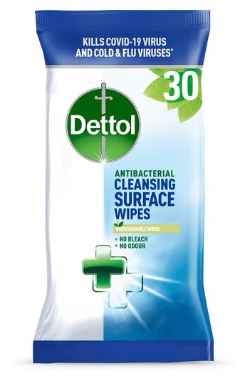 Dettol Anti Bacterial Surface Wipes 30 Pack