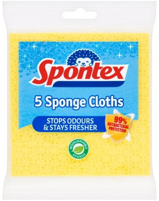 Spontex Sponge Cloths 5 Pack