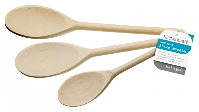 Beechwood Wooden Spoon Set