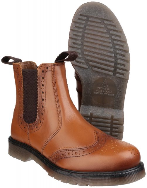 Amblers Amblers Dalby Brogue Tan Boot