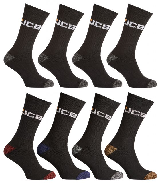 JCB JCB Value Work Sock 8 Pack