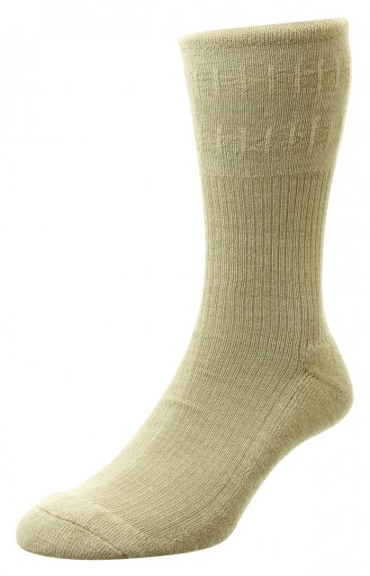 HJ Hall Wool Rich Cushion Sole Sock Oatmeal