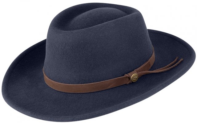 Hoggs Of Fife Hoggs Perth Crushable Felt Hat Navy