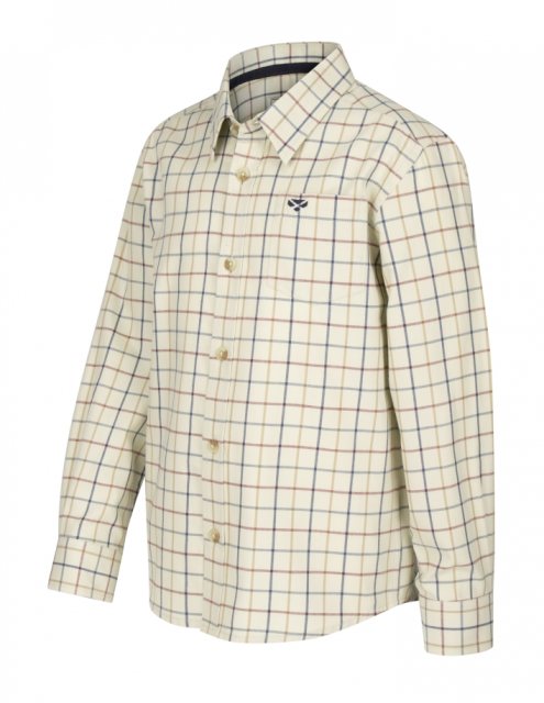 Hoggs Of Fife Hoggs Ambassador Tattersall Shirt Ivory/Navy