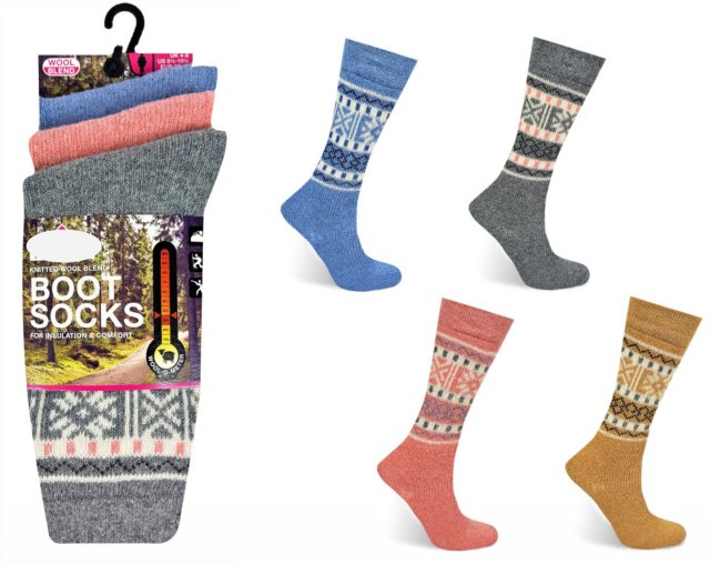 Printed Boot Socks 3 Pack