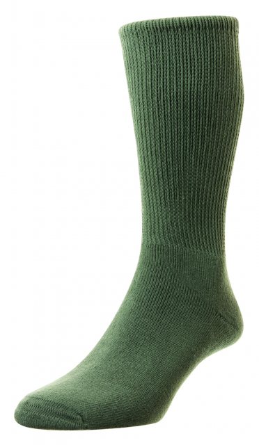 HJ Hall Cotton Diabetic Sock Olive