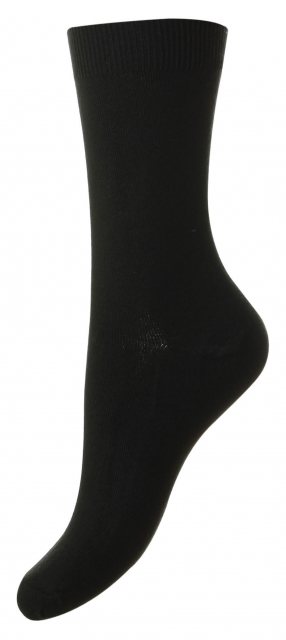 HJ Hall Cotton Rich Socks Black 3 Pack