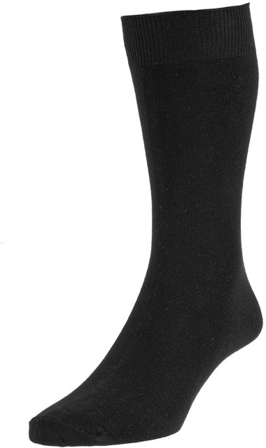 HJ Hall Cotton Rich Sock Black 3 Pack