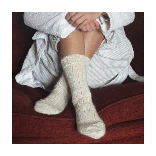 Corrymoor Mohair Natural Bed Sock Socks Mole Avon