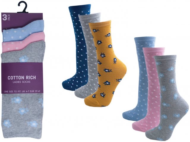 Printed Socks 3 Pack