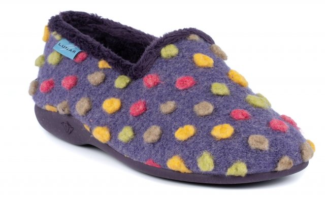 Lunar Helix Polka Dot Slipper Purple