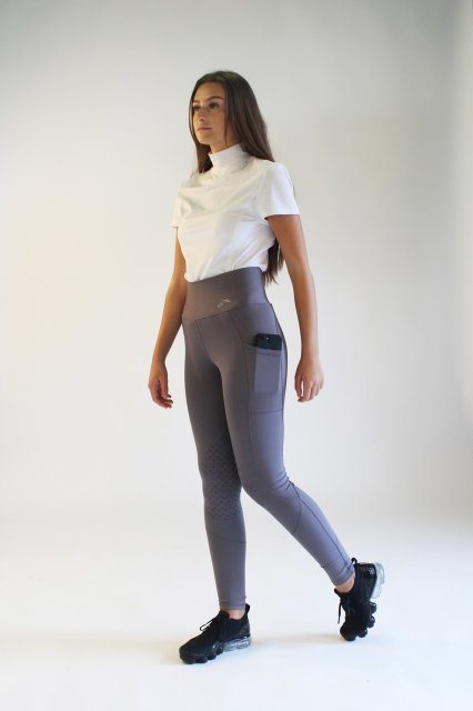 Gallop Riding Tights With Pocket Grey