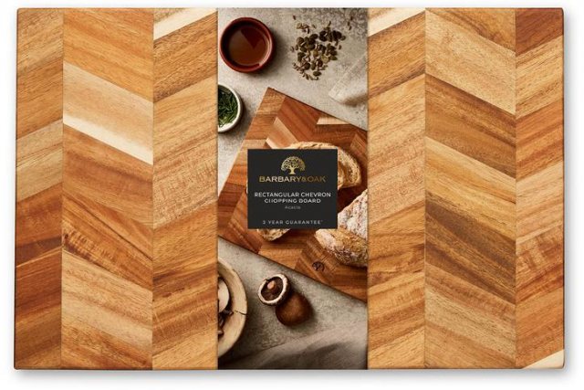 Barbary & Oak Rectangular Chevron Chopping Board