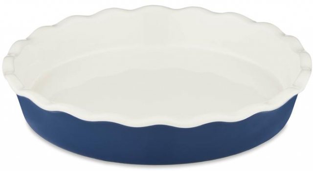 Barbary Oak Ceramic Pie Dish Blue