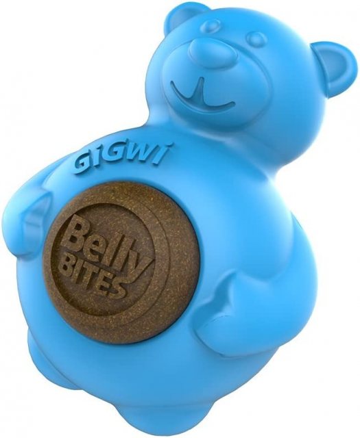 GIGWI GiGwi Blue Belly Bites Bear With Replaceable Treats